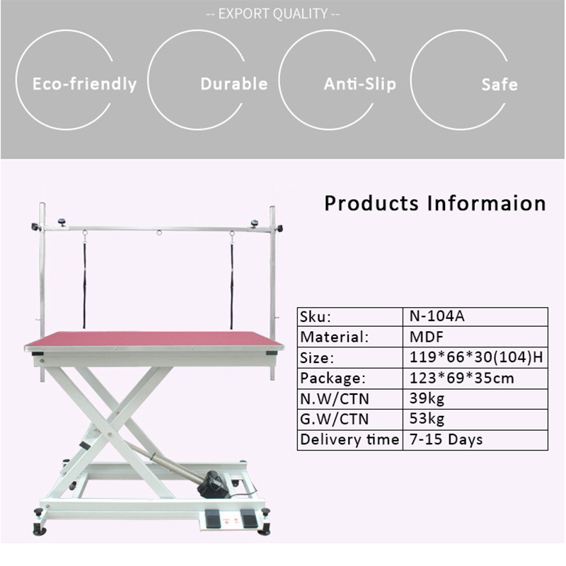 Стол для ухода за домашними животными с электрическим подъемником N-140